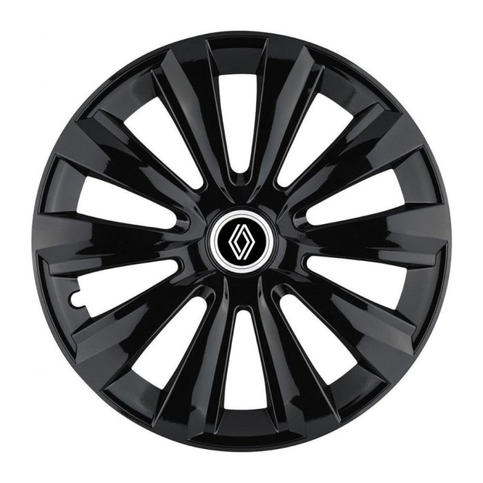 Set 4 Capace Roti Autohelix MSA&reg; potrivite jantelor de 16 inch, pentru Renault Nou model Delta Black