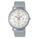Casio Ceas Bărbătesc Multifuncțional 40mm cu Brățară Mesh din Oțel Inoxidabil Argintiu