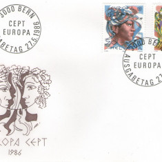 Elvetia 1986 - Europa, serie pe FDC