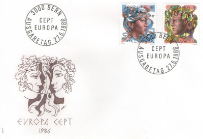 Elvetia 1986 - Europa, serie pe FDC foto