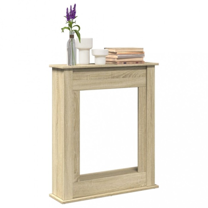 Gossi masca de semineu, stejar sonoma, 75x20x87,5 cm, lemn prelucrat