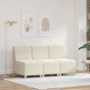 Unitate Sofa Modulară Fără Brațe 3 pcs Crem 55 x 74 x 82 cm