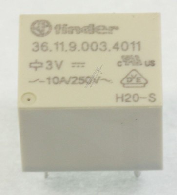 3VDC 10A-250VAC RELEU, 1 SCHIMBATOR 36.11.9.003.4011 FINDER foto