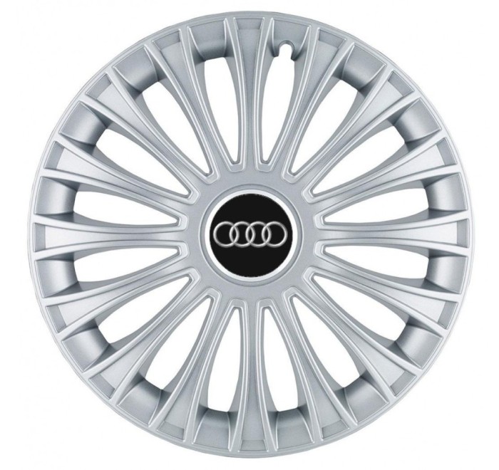 Set 4 Capace Roti, potrivite jantelor de R14, pentru Audi, model dino cromat