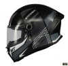 Casca integrala pentru scuter - motocicleta MT Stinger 2 Tron B12 negru/gri lucios &ndash; tip viziera: MT-V-28B M (57/58cm)