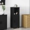 vidaXL Dulap de Baie cu raft Negru 30 x 35 x 95 cm Lemn compozit 883315