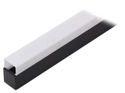 Profil aluminiu negru 1m pentru module LED LINEA20 foto