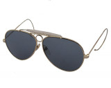 Cumpara ieftin Ochelari Aviator Stil Anii 90 &ndash; Ram? Aurie &ndash; Lentile Gri din Sticl? &ndash; Sistem Anti-C?dere pentru Sport
