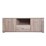 Cumpara ieftin Comoda TV, din mdf maro stejar sonoma, Grand, 140x50x51 cm