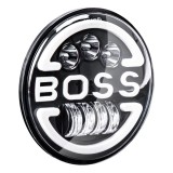 Lampa Suplimentara LED pentru Vehicule Off-Road, ATV, SSV, cu inscriptie BOSS si functii: Faza Lunga, Faza Scurta, Semnalizare, Pozitie, tensiune alim, Amio