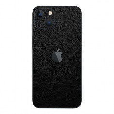 Set Folii Skin Acoperire 360 Compatibile cu Apple iPhone 14 Plus Wraps Skin Leather Black