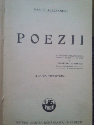 Vasile Alecsandri - Poezii (1927) foto