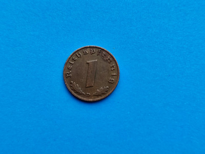 1 Pfennig 1939 lit.D-Germania-stare buna-patina frumoasa foto