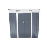 Cumpara ieftin Magazie de gradina pentru depozitare HECHT 4x6 PLUS, cadru si baza metalica, dimensiuni 109 x 184 x 180 cm