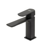 Robinet de Lavoar Leziter Sofia Negru Mat - Corp Cupru Masiv, Design Ergonomic, Baterie Baie Ușor de Curățat