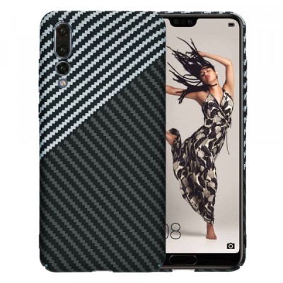 Husa pentru Huawei P20 Pro, Techsuit, Carbonite FiberShell, Gri foto