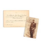 Staur Simionescu, invitație la pr&acirc;nzul regal din 1901 + fotografie de epocă