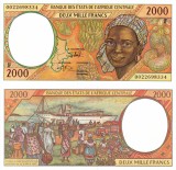 STATELE CENTRAL AFRICANE (REPUBLICA CENTRAFRICANA) 2.000 francs 1999 UNC!!!