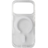 Husa spate transparent cu alb, magnet, colturi intarite, TPU cu plastic, pentru Apple iPhone 17 Pro