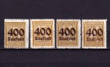 Cumpara ieftin ✅ (S43) Germania Reich 1923 &quot; Supratipar inflatie pe uzuale &quot; serie Michel 297/300 , MH+MNH , mici sarniere