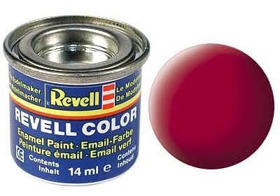 Rosu carmin mat RAL 3002, vopsea email 14 ml foto