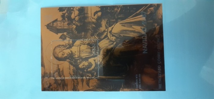 Paraguay-Craciun 1987 ,arta,gravura Durer- colita nestampilata pe folie de cupru-MNH (W1)