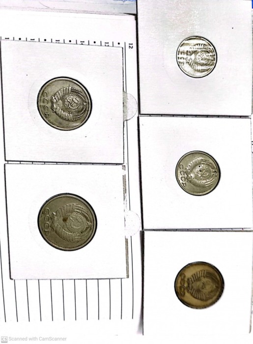 monede rusia 5 buc diverse