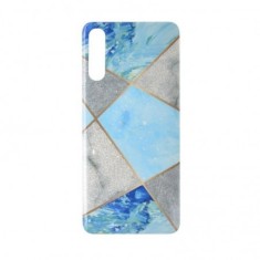 Husa Frozen Dreams pentru iPhone 6/6S, TPU+Acryl, Model Marble Clouds foto