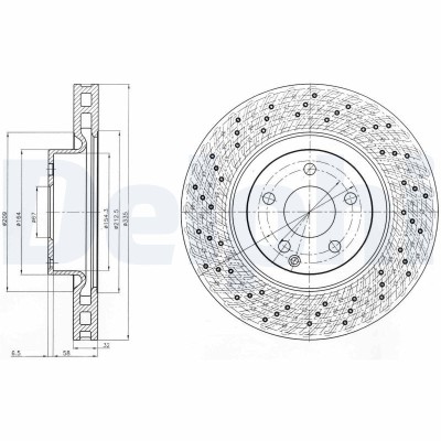 DELPHI BG9093C Disc frana foto