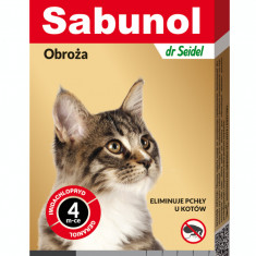 Zgarda antiparazitara pisici, SABUNOL CAT, gri, 35 cm AnimaPet MegaFood