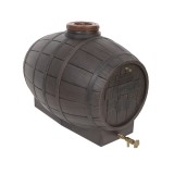 Butoi plastic alimentar, pentru vin, cu capac, 200 litri, maro D 62 cm + canea si aerisitor