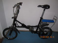 Bicicleta electrica pliabila acumulator nou foto