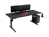 Birou gaming Genesis Holm Modular 180, material lemn metal, reglabil pe inaltime 70 - 90 cm, iluminare RGB, management cabluri, negru