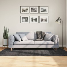 vidaXL Covor pufos &quot;PAMPLONA&quot; fire &icirc;nalte antracit modern 100x200 cm