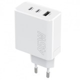 Incarcator Retea MaXlife MXTC-07-45ACC, 45W, 3A, 1 x USB-A - 2 x USB-C, Alb