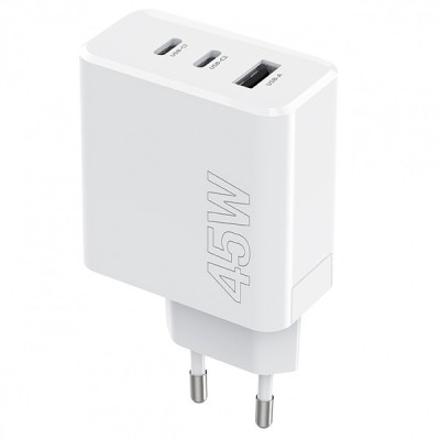 Incarcator Retea MaXlife MXTC-07-45ACC, 45W, 3A, 1 x USB-A - 2 x USB-C, Alb foto