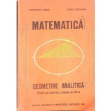 MATEMATICA GEOMETRIE ANALITICA, MANUAL PENTRU CLASA A XI-A-CONSTANTIN UDRISTE, VALERIA TOMULEANU-263380