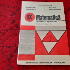 MATEMATICA GEOMETRIE SI TRIGONOMETRIE Manual pentru clasa a IX-a - Augustin Cota