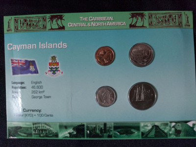Seria completata monede - Insulele Cayman 2002, 4 monede foto