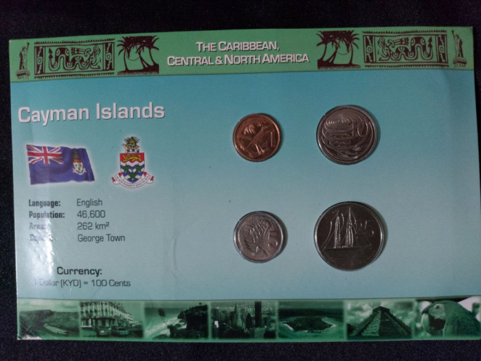 Seria completata monede - Insulele Cayman 2002, 4 monede