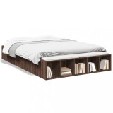 VidaXL Cadru de pat, stejar maro, 120x190 cm, lemn prelucrat 3280600