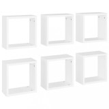 Cumpara ieftin Rafturi de perete cub, 6 buc., alb, 30x15x30 cm