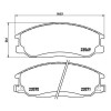 Placute frana Hyundai H-1 / Starex Bus (A1) 06.97-, H-1 06.00-10.06, Santa Fe I (Sm) 11.00-03.06, Starex Box (A1) 10.97-04.08, Trajet (Fo) 01.99-07.0, BREMBO