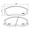 Placute frana Hyundai H-1 / Starex Bus (A1) 06.97-, H-1 06.00-10.06, Santa Fe I (Sm) 11.00-03.06, Starex Box (A1) 10.97-04.08, Trajet (Fo) 01.99-07.0