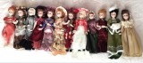 Păpuși de porțelan de colecție (12 păpuși)