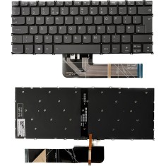 Tastatura laptop, Lenovo, IdeaPad Slim 5 14IMH9 Type 83DA, iluminata, gri, layout UK