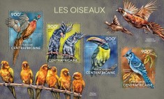 AFRICA CENTRALA 2014 - Pasari /set complet - bloc + colita MNH (2 imagini)
