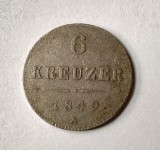 Austria - 6 Kreuzer 1849 A - Argint, Europa
