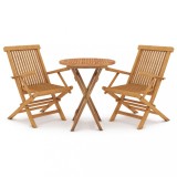 Set mobilier gradina, 3 piese, lemn masiv de tec