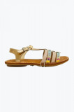 Cumpara ieftin Sandale de piele naturala fete Brantano 29, Talpa picior: 18 cm, Auriu, 29 EU